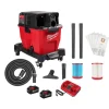 Milwaukee M18 FUEL 9 Gallon Dual-Battery Wet/Dry Vacuum Kit & Large Wet/Dry Vacuum HEPA Filter & (5) 9 Gallon Fleece Dust Bags 0920-22HD & 49-90-1977 & 49-90-1989