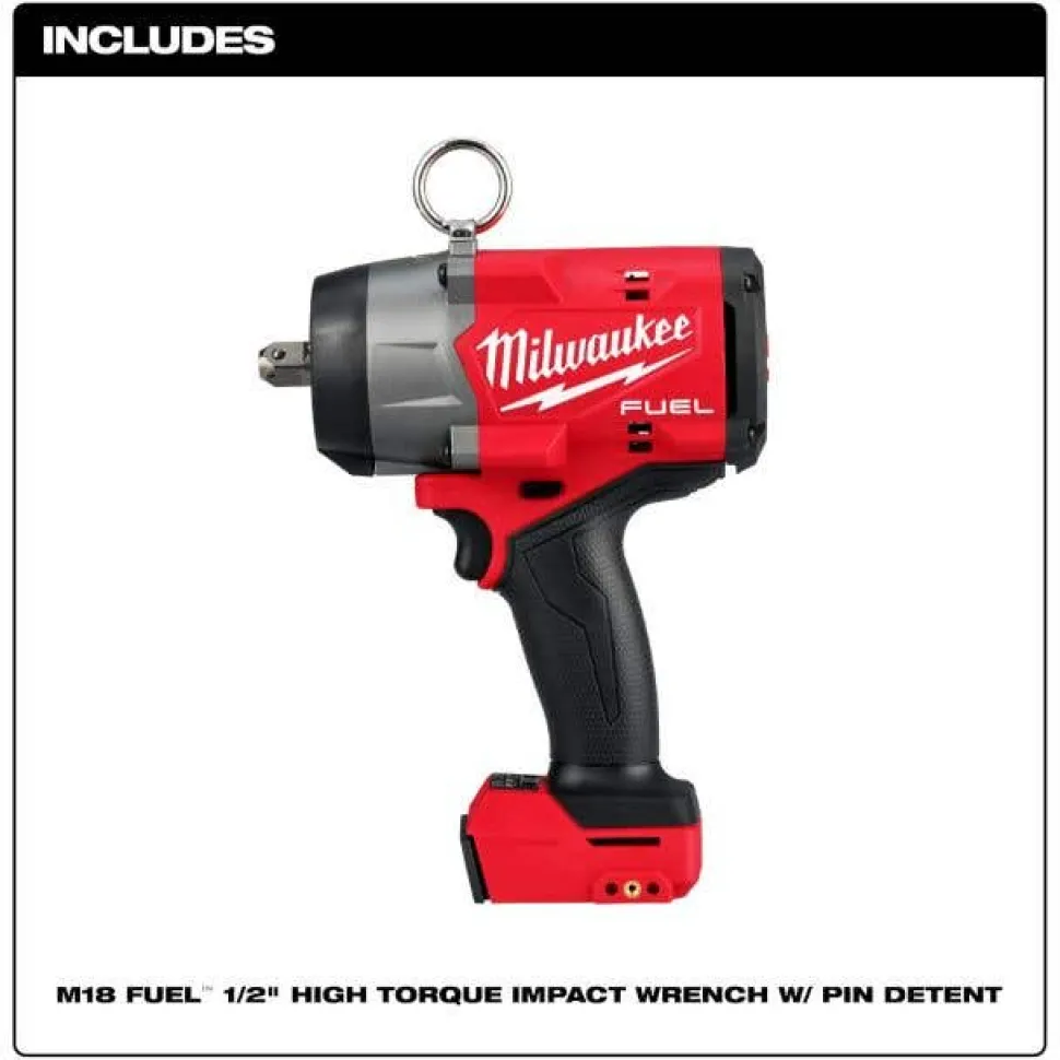 Milwaukee M18 FUEL 1/2" High Torque Impact Wrench w/ Pin Detent 2966-20
