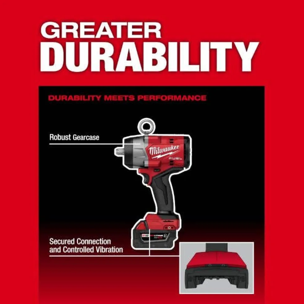 Milwaukee M18 FUEL 1/2" High Torque Impact Wrench w/ Pin Detent 2966-20