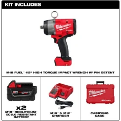 Milwaukee M18 FUEL 1/2" High Torque Impact Wrench w/ Pin Detent Kit 2966-22