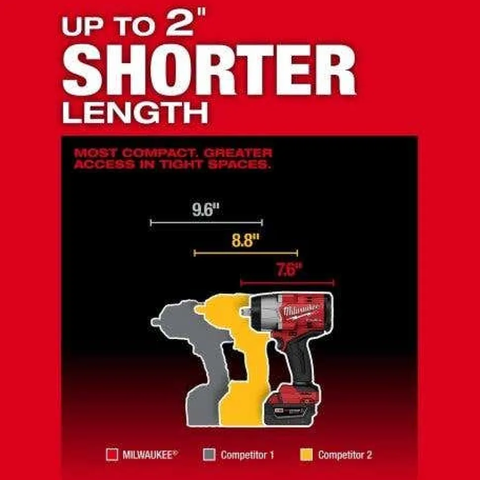 Milwaukee M18 FUEL 1/2" HTIW w/ Friction Ring & Grease Gun Combo Kit 2967-22GG