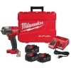Milwaukee M18 FUEL 1/2'' Mid-Torque Impact Wrench Pin Detent Kit + XC5.0 Oil Resistant Battery Bundle KIT-2962P-22R-48-11-1850R