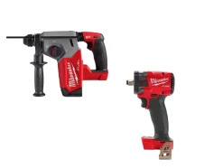 Milwaukee M18 FUEL 1" SDS Plus Rotary Hammer & M18 FUEL 1/2 " Compact Impact Wrench w/ Friction Ring Bare Tool - Tool Only 2912-20 & 2855-20
