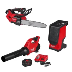 Milwaukee M18 FUEL 14" Top Handle Chainsaw Kit, Blower & Bluetooth Speaker Bundle