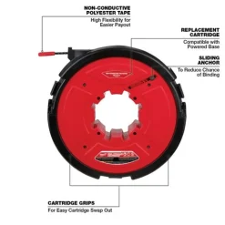 Milwaukee M18 FUEL ANGLER 100' Non Conductive Polyester Pulling Fish Tape Replacement 48-44-5195