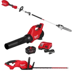 Milwaukee M18 FUEL Blower, QUIK-LOK Pole Saw & 24" Hedge Trimmer Bundle