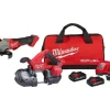 Milwaukee M18 FUEL Compact Band Saw Kit & M18 FUEL 4-1/2" / 5" Variable Speed Braking Grinder, Paddle Switch No-Lock