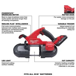 Milwaukee M18 FUEL Compact Band Saw Kit & M18 FUEL 4-1/2