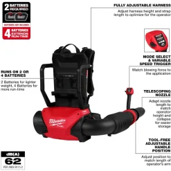 Milwaukee M18 FUEL Dual Battery Backpack Blower 3009-20
