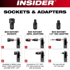 Milwaukee M12 FUEL INSIDER Extended Reach Box Ratchet 3050-21