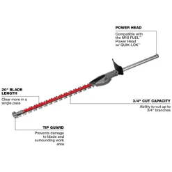 Milwaukee M18 FUEL QUIK-LOK Hedge Trimmer Attachment 49-16-2796
