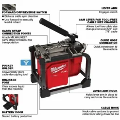 Milwaukee M18 FUEL Sectional Machine for 5/8" & 7/8" Cable 2818-21