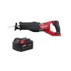 Milwaukee M18 FUEL SUPER SAWZALL Reciprocating Saw + XC5.0 Battery Bundle KIT-2722-20-48-11-1850