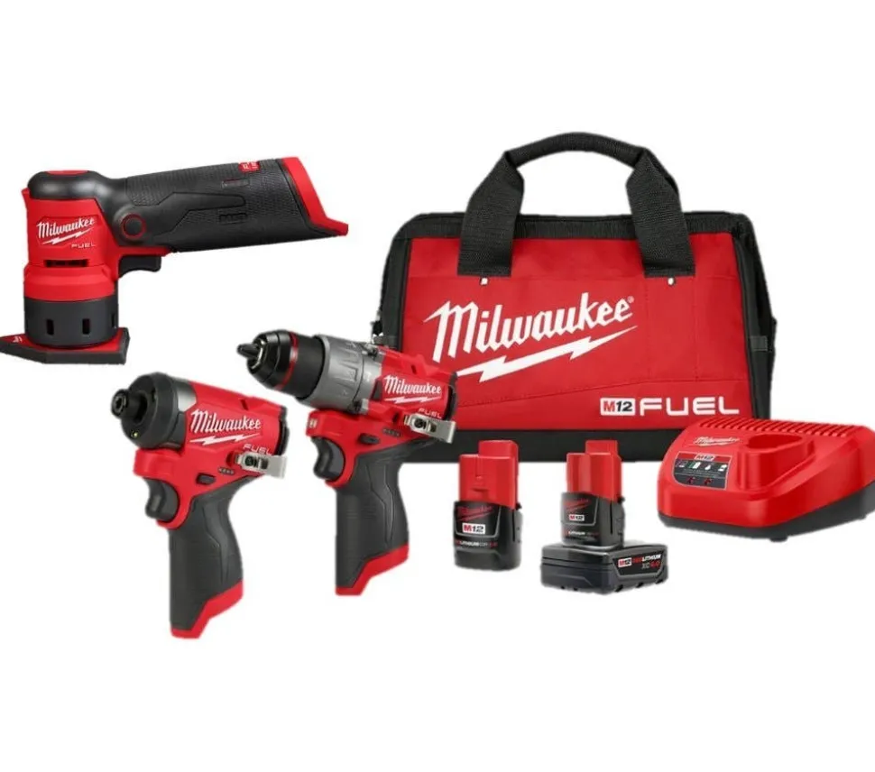 Milwaukee M12 FUEL 2-Tool Combo Kit & M12 FUEL Orbital Detail Sander