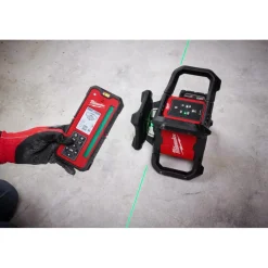Milwaukee M18 Green Interior Rotary Laser Level Kit w/ Remote/Receiver & Wall Mount Bracket 3702-21