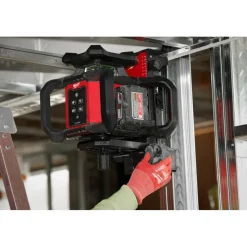 Milwaukee M18 Green Interior Rotary Laser Level Kit w/ Remote/Receiver & Wall Mount Bracket 3702-21