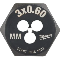 Milwaukee M3-0.60 mm 1-Inch Hex Threading Die 49-57-5310