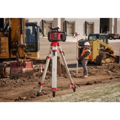 Milwaukee M18 Red Exterior Dual Slope Rotary Laser Level Kit w/ Receiver & Remote 3704-21