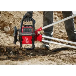 Milwaukee M18 Red Exterior Rotary Laser Level Kit w/ Receiver, Tripod, & Grade Rod 3701-21T