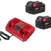 Milwaukee M18 REDLITHIUM XC5.0 Extended Capacity Battery 2-Pack & M18 Dual Bay Simultaneous Rapid Charger Kit 48-11-1852 & 48-59-1802