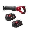 Milwaukee M18 REDLITHIUM XC5.0 Extended Capacity Battery 2-Pack & M18 SAWZALL Reciprocating Saw Kit 48-11-1852 & 2621-20