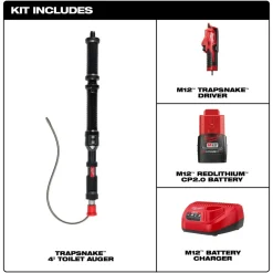 Milwaukee M12 TRAPSNAKE 4' Urinal Auger 3574-21