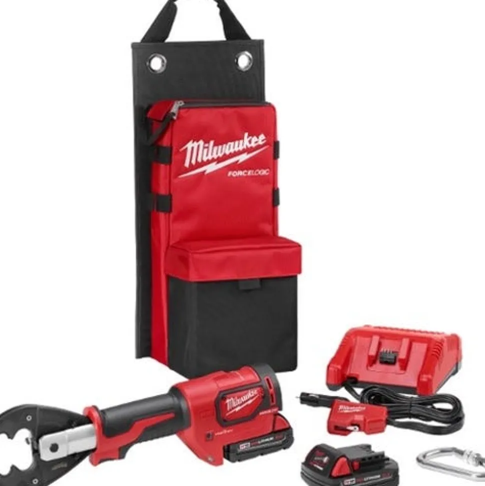 Milwaukee M18 Utility Crimper FORCELOGIC 6-Ton D3 Grooves & Fixed BG Die (2.0Ah) Kit 2678-22BG
