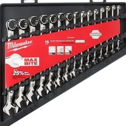 Milwaukee Metric Combination Wrench Set 15 Piece 48-22-9515