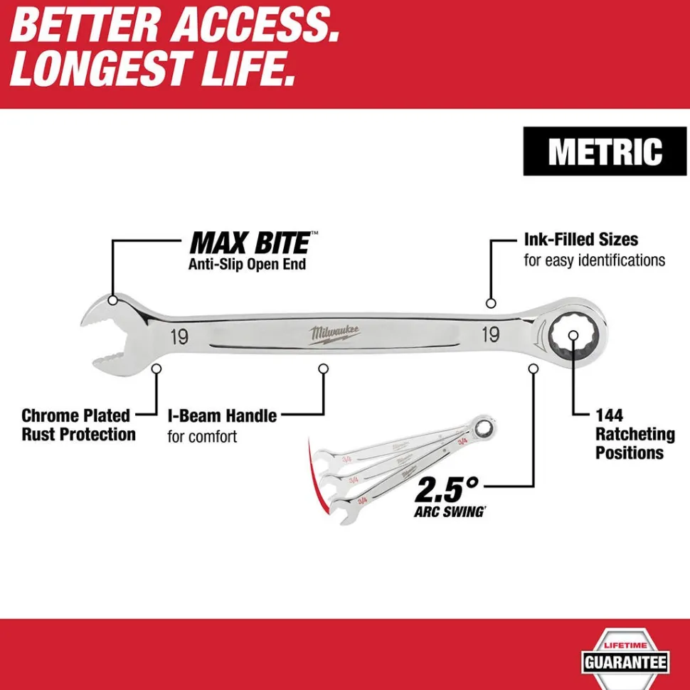 Milwaukee 32MM Metric Ratcheting Combination Wrench 45-96-9332
