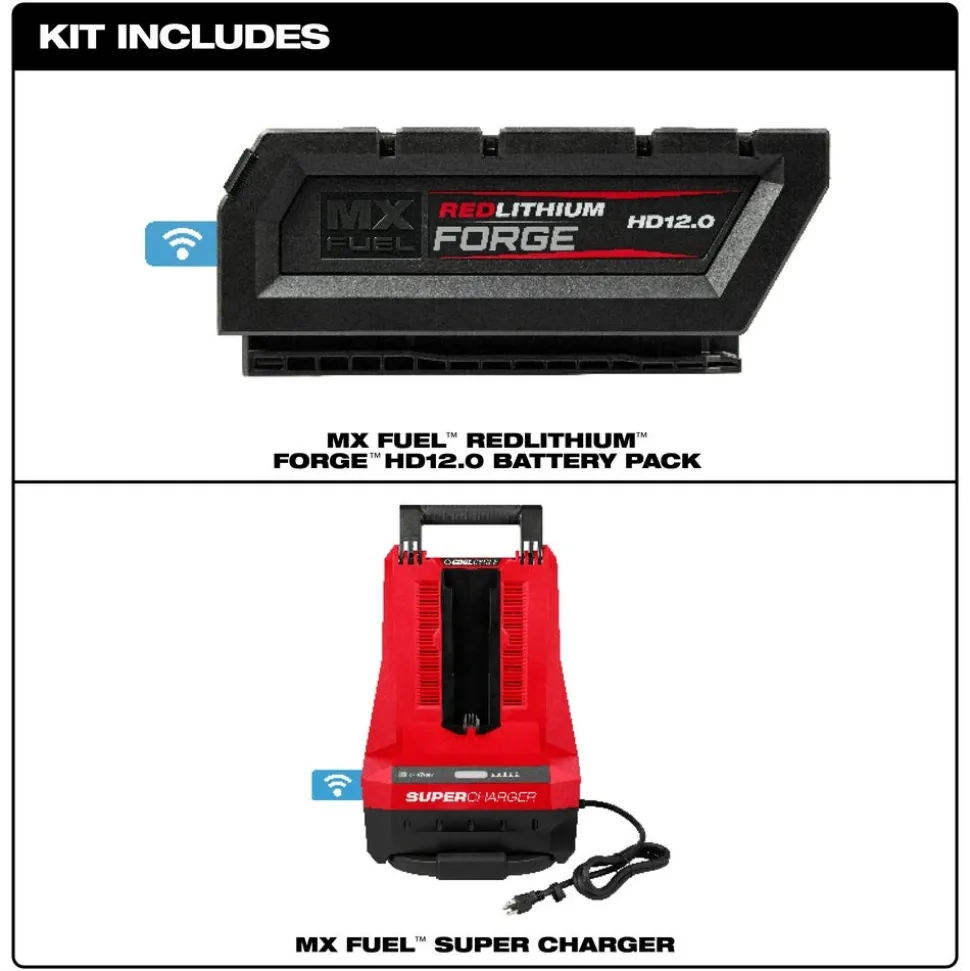 Milwaukee MX FUEL REDLITHIUM FORGE HD12.0 BATTERY/SUPER CHARGER EXPANSION KIT MXFSC-1HD12