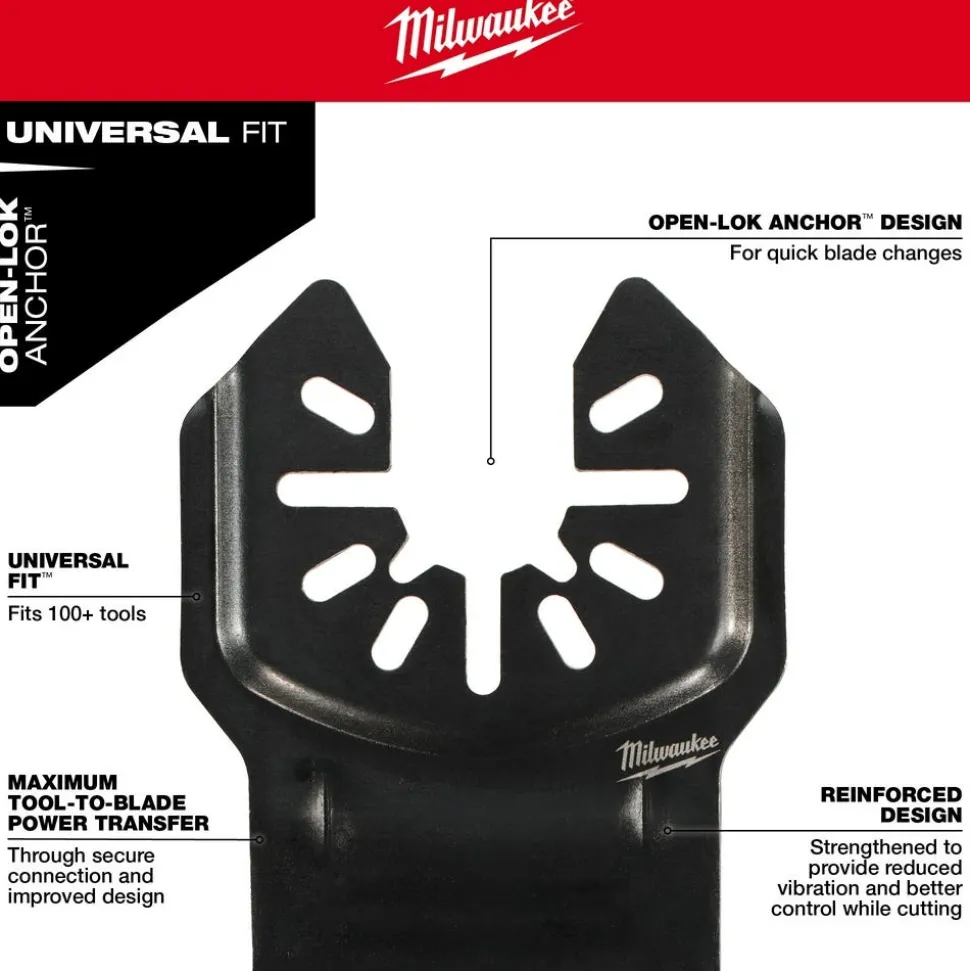 Milwaukee NITRUS CARBIDE Extreme Materials Universal Fit OPEN-LOK Multi-Tool Blade 3PK 49-25-1573