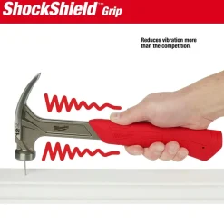 Milwaukee 12oz Smooth Face Hybrid Claw Finish Hammer 48-22-9019
