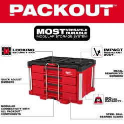 Milwaukee PACKOUT 4 Drawer Tool Box 48-22-8444