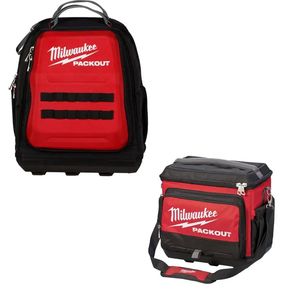 Milwaukee PACKOUT 48 Pocket Backpack & Softside Cooler Bundle