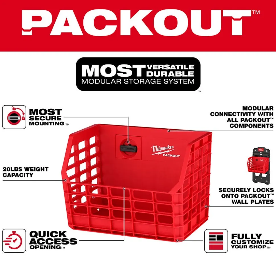 Milwaukee PACKOUT Compact Wall Basket 48-22-8342