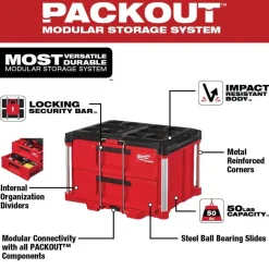 Milwaukee Packout 2-Drawer Tool Box 48-22-8442