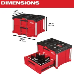 Milwaukee Packout 2-Drawer Tool Box 48-22-8442