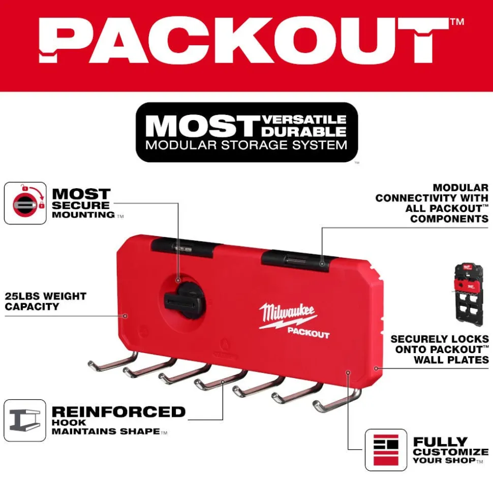 Milwaukee PACKOUT 7-Hook Rack 48-22-8329