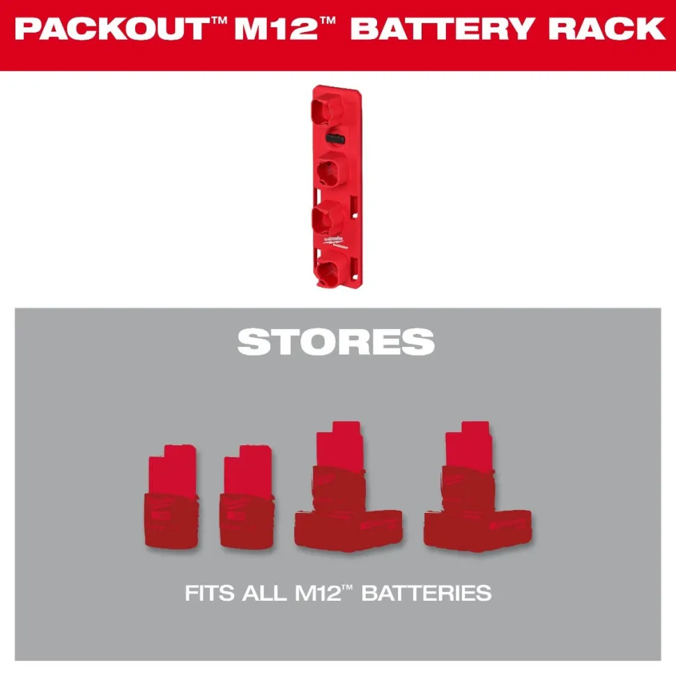 Milwaukee PACKOUT M12 Battery Rack 48-22-8338
