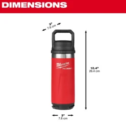 Milwaukee PACKOUT 18oz Insulated Bottle with Chug Lid 48-22-8382R