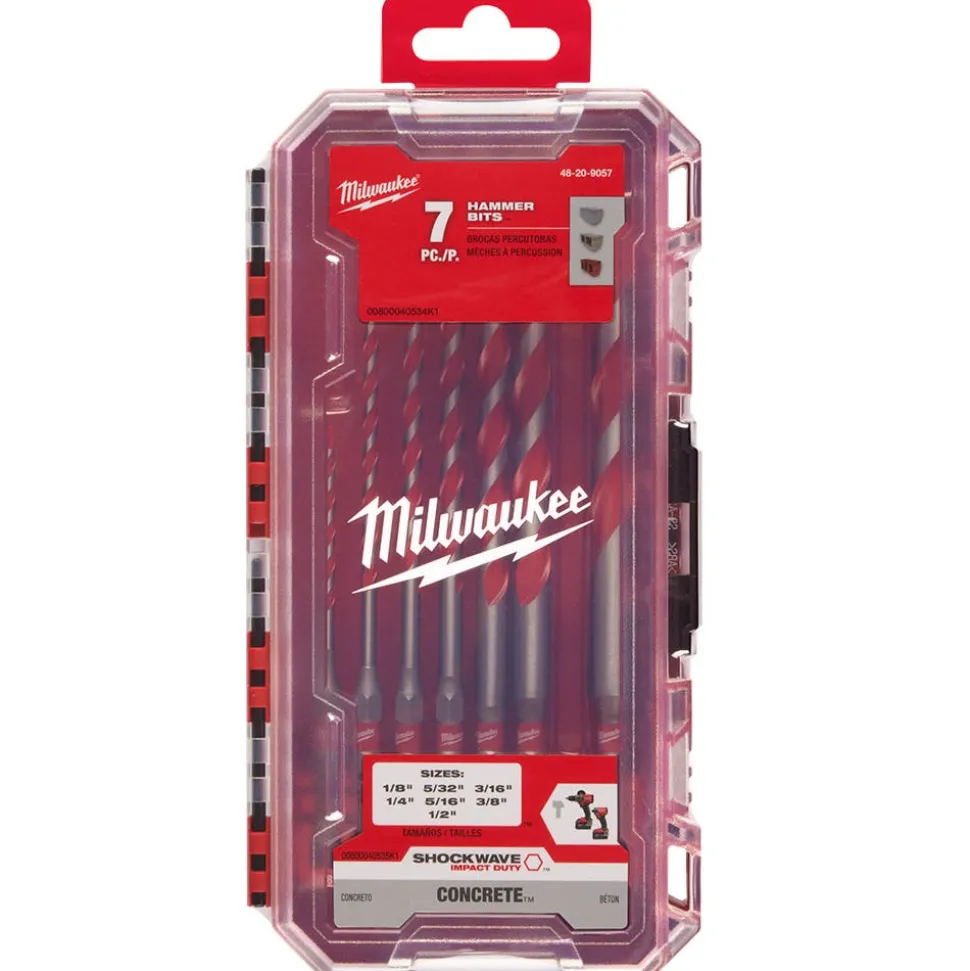 Milwaukee 7PC. SHOCKWAVE Impact Duty Carbide Hammer Drill Bit Set 48-20-9057