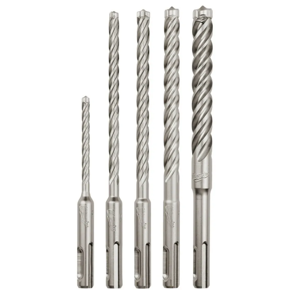 Milwaukee 5-Piece MX4 4-Cutter SDS-Plus Rotary Hammer-Drill Bit Kit 48-20-7498