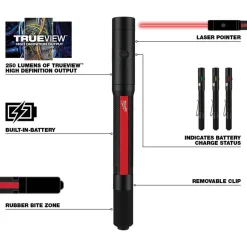 Milwaukee Rechargeable 250L Penlight w/ Laser 250 Lumens 2010R