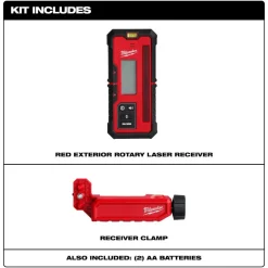 Milwaukee Red Exterior Rotary Laser Receiver 3711