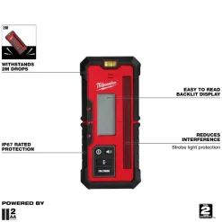 Milwaukee Red Exterior Rotary Laser Receiver 3711