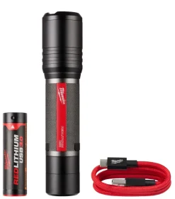 Milwaukee REDLITHIUM USB Slide Focus Flashlight 2000 Lumens 2162-21