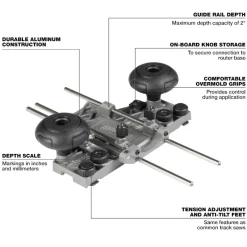 Milwaukee Router Guide Rail Adapter 48-11-2838