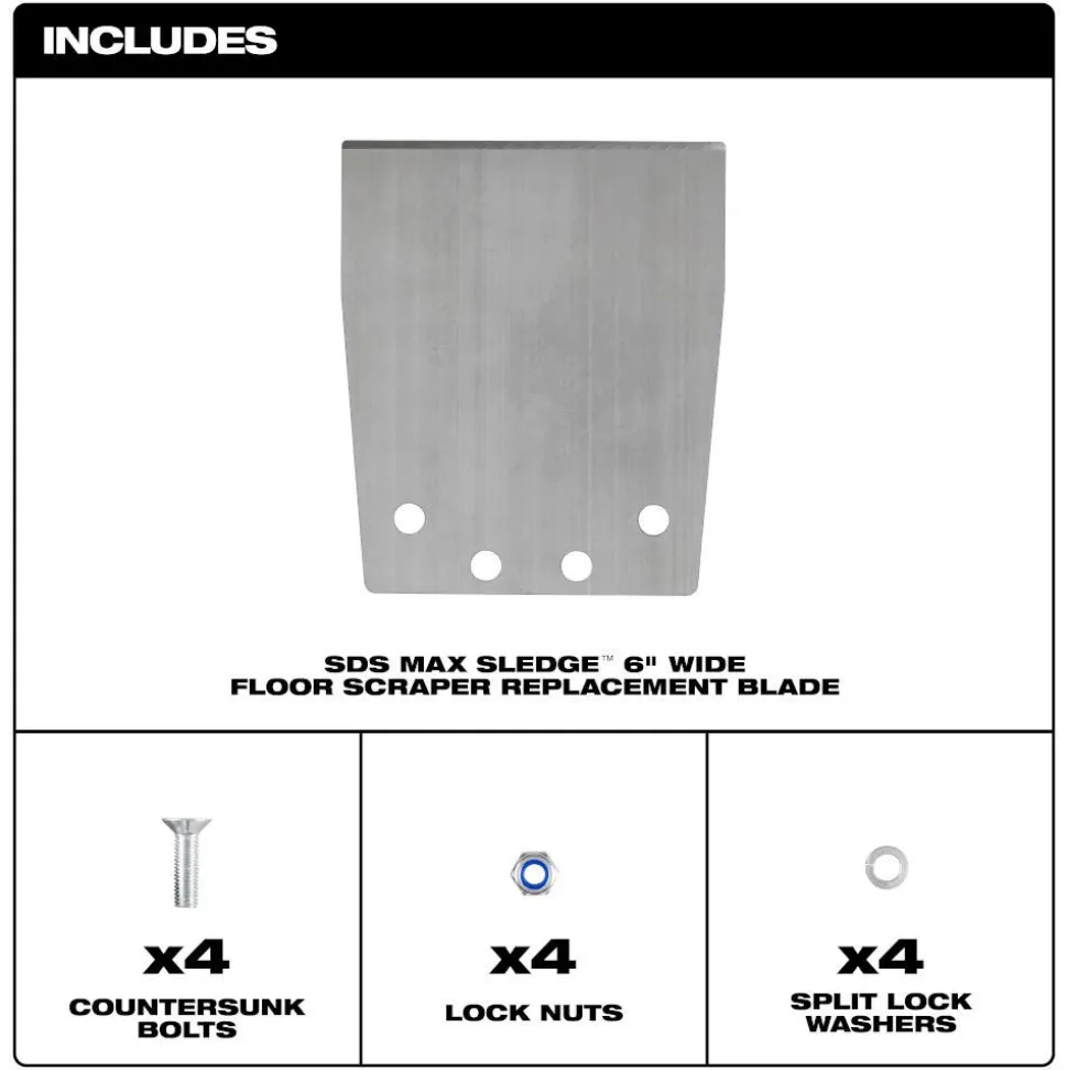 Milwaukee SDS-MAX SLEDGE Floor Scraper Replacement Kit 48-62-1912