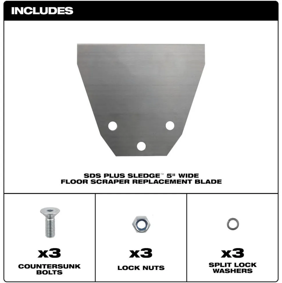 Milwaukee SDS-PLUS SLEDGE Floor Scraper Replacement Kit 48-62-1914