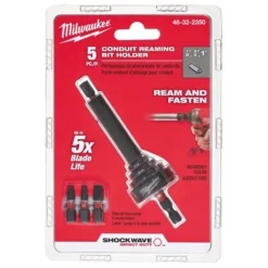 Milwaukee SHOCKWAVE Conduit Reaming Bit Holder (5 Piece) 48-32-2350